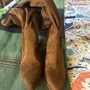 Marc Fisher Tan Suede Heeled Boots
